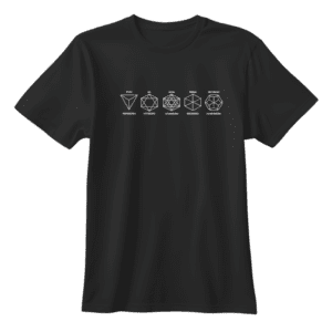 Camiseta Geométrica Sólidos Platônicos